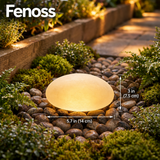 Fenoss Solar Pebble Garden Light dimensions