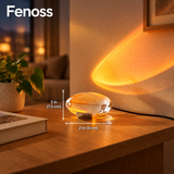 Fenoss Crystal Glass Sunset Lamp dimensions