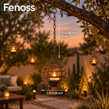 Fenoss Solar Iron Sphere Lantern dimensions