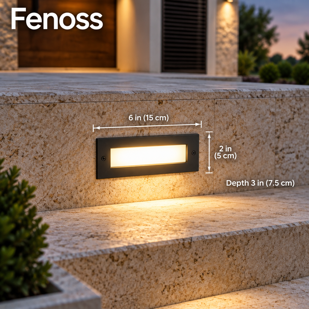Fenoss Recessed Step Light dimensions