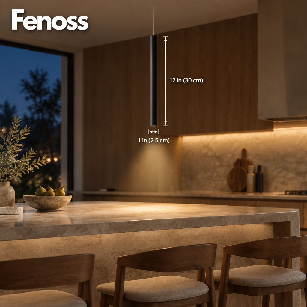 Fenoss Slim Cylinder Pendant dimensions