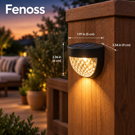 Fenoss Solar Fence Light dimensions