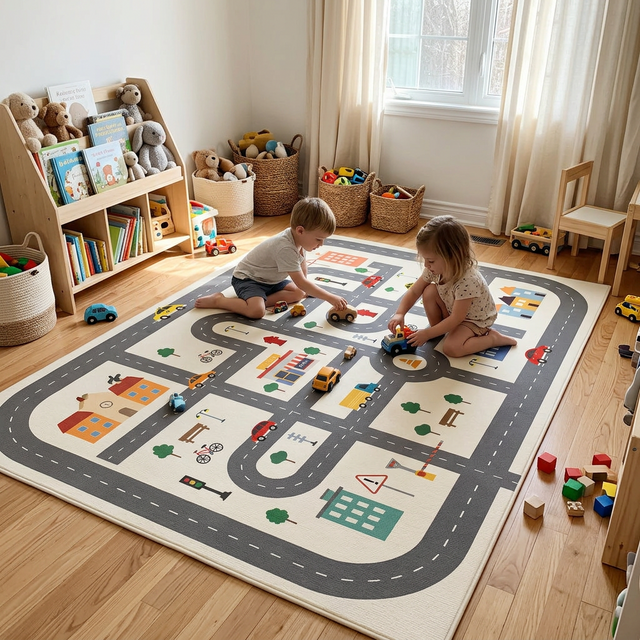 Fenoss® Play Mat Parking Lot Rug