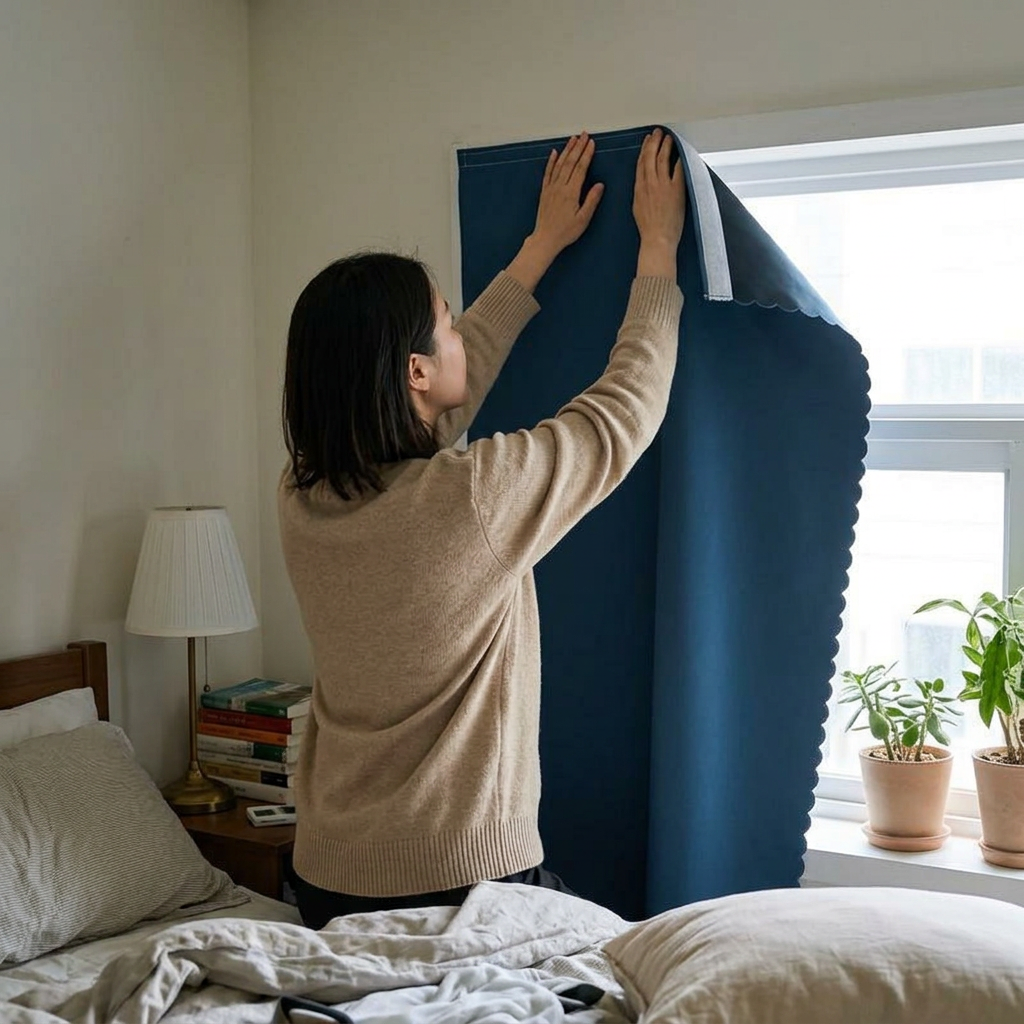 Fenoss® Portable Self Adhesive Blackout Curtains