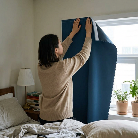 Fenoss® Portable Self Adhesive Blackout Curtains