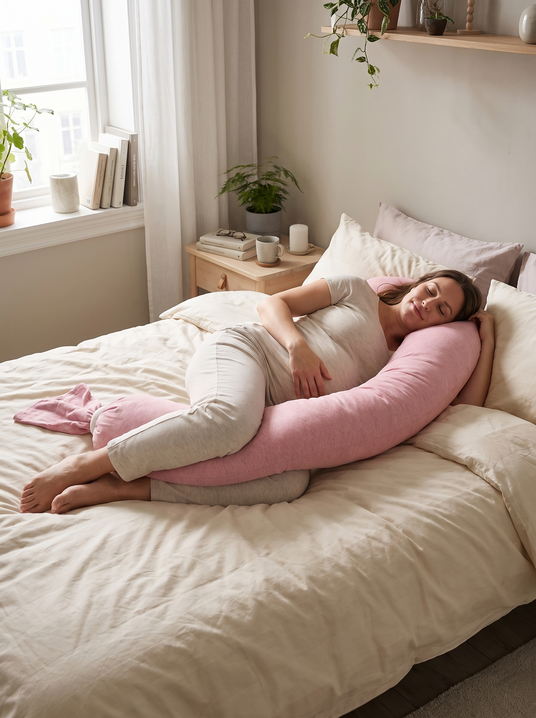 Fenoss Full Body Support Adjustable Pregnancy Pillow lifestyle photo 1: Rest Through Every Trimester