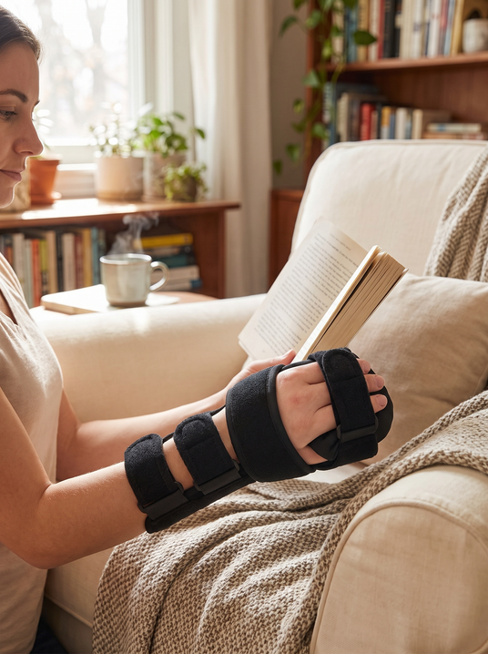 Fenoss Adjustable Support Hand Brace lifestyle photo 1: Rest Your Hand the Right Way