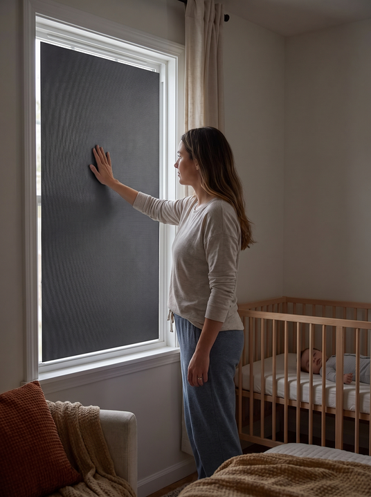 Fenoss Portable Magnetic Blackout Window Shades lifestyle photo 1: Darkness Wherever You Sleep