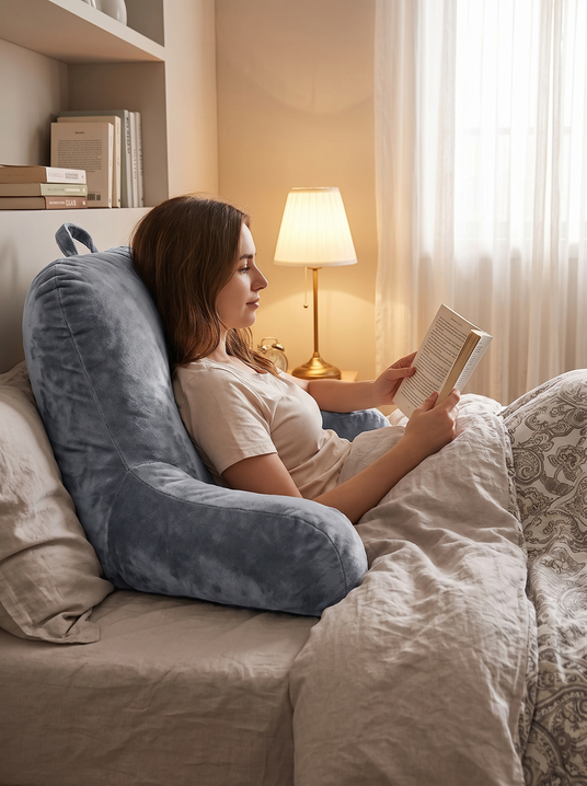 Fenoss Reading Bedrest Pillow lifestyle photo 1: Your Bed, Now a Reading Chair