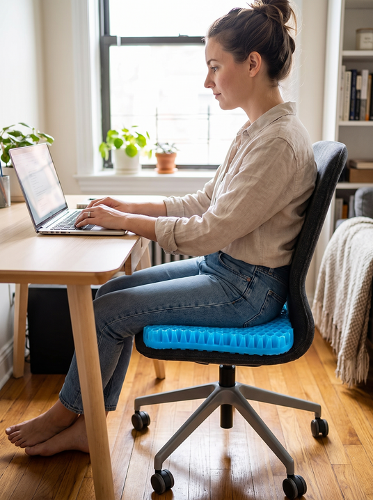Fenoss Silicone Gel Honeycomb Seat Cushion lifestyle photo 1: Stay Cool at Your Desk