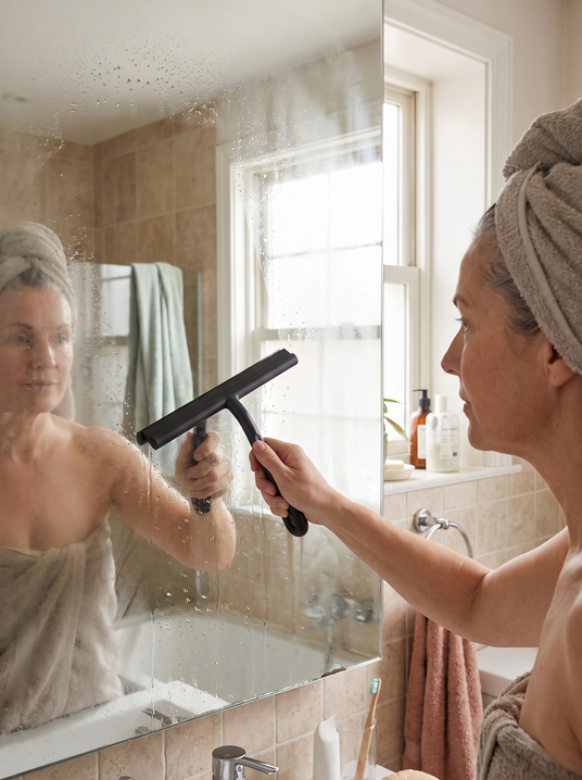 Fenoss Silicone Blade Modern Shower Squeegee lifestyle photo 2: Streak Free, Scratch Free