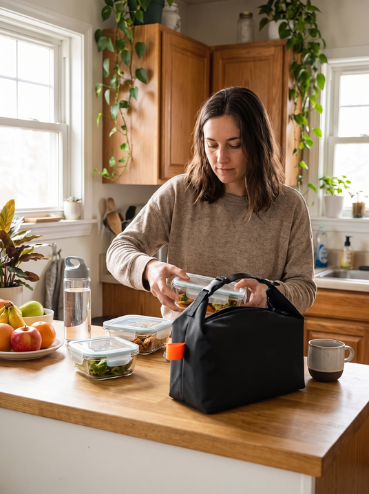 Fenoss Insulated Minimalist Lunch Bag lifestyle photo 1: Lunch That Travels Well