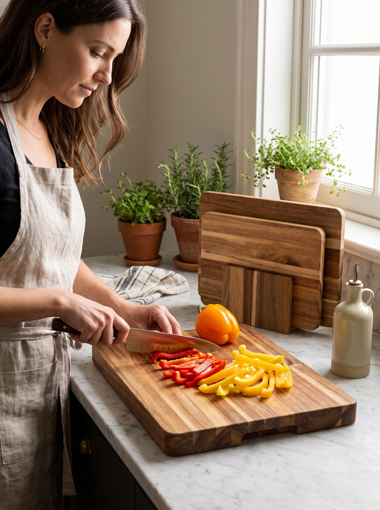 Fenoss Wood Cutting Boards (3 Pcs) lifestyle photo 1: Keep Ingredients Separate