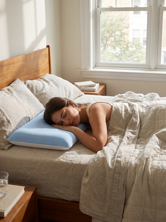 Fenoss Thin Flat Design Hyper Slim Pillow lifestyle photo 1: Thin by Design