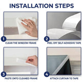 Fenoss® Portable Self Adhesive Blackout Curtains