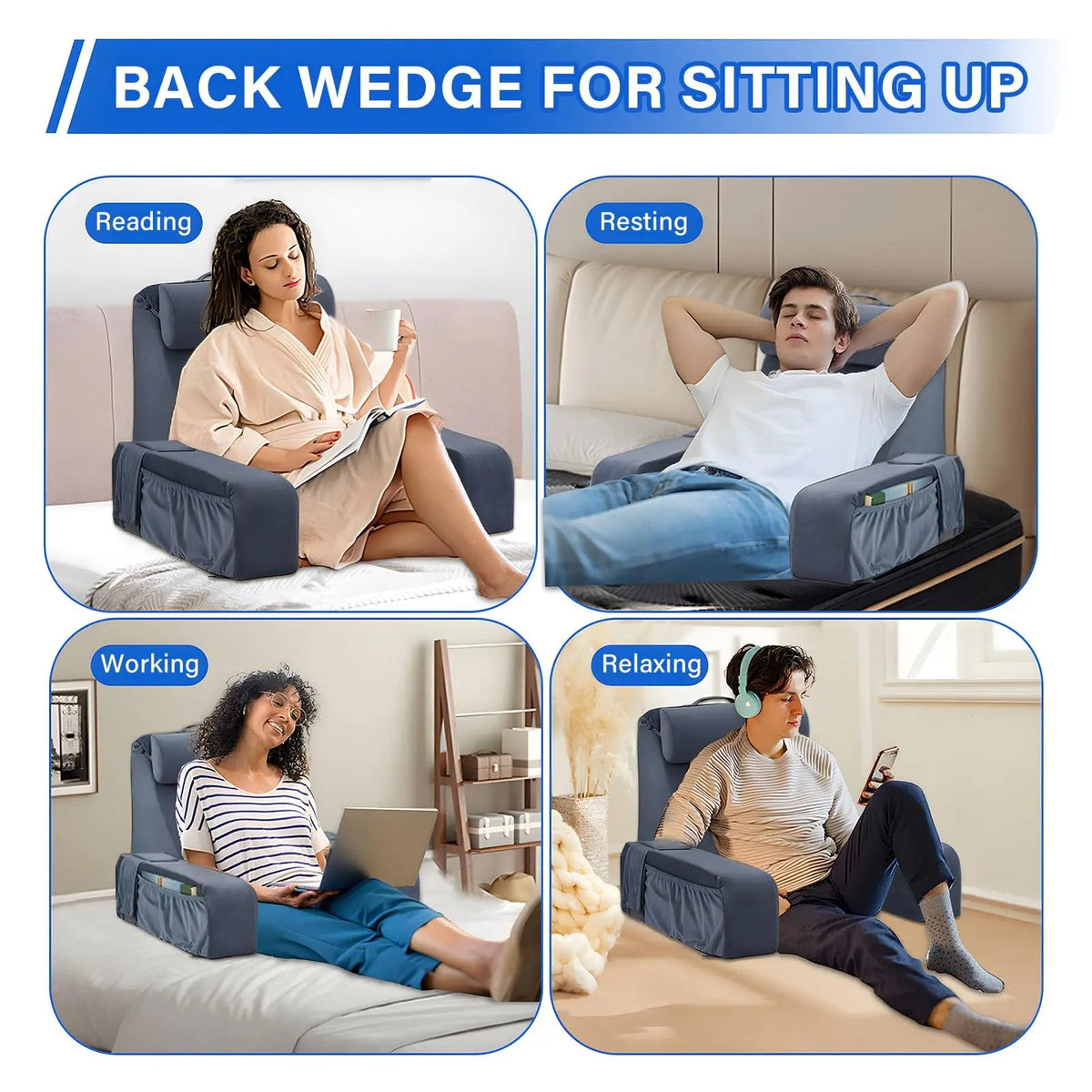 Fenoss® Reading Bedrest Pillow
