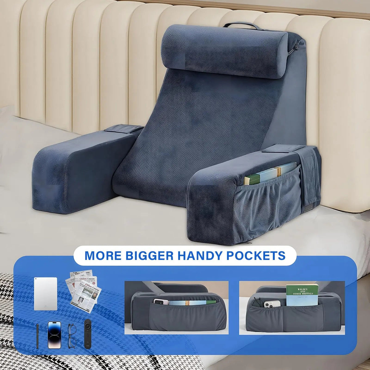 Fenoss® Reading Bedrest Pillow