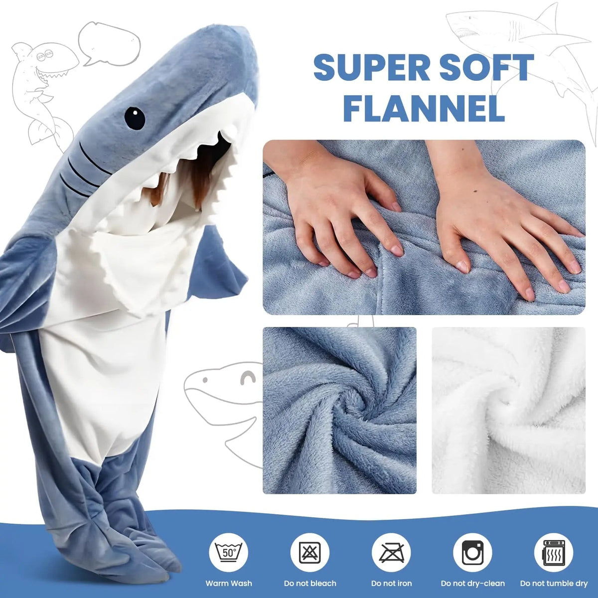 Fenoss® Shark Blanket Hoodie