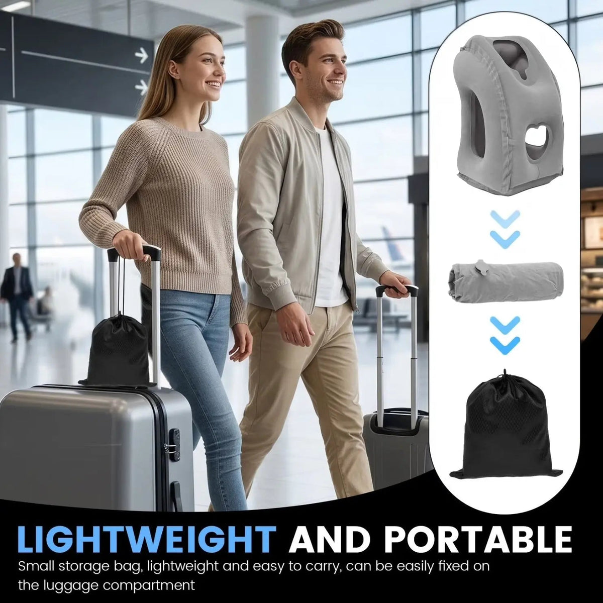 Fenoss® Inflatable Headrest Travel Pillow