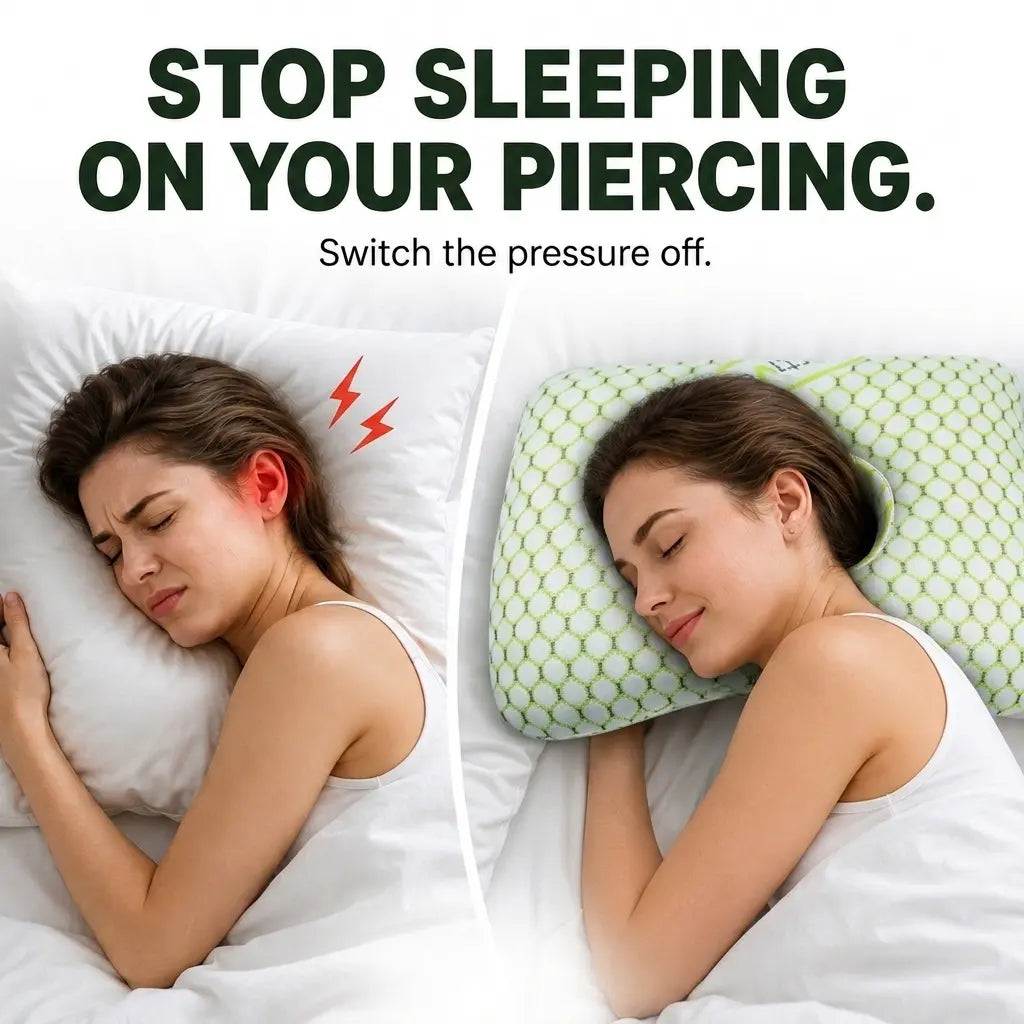 Fenoss® Donut Ear Piercing Relief Pillow for Side Sleepers