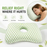 Fenoss® Donut Ear Piercing Relief Pillow for Side Sleepers