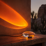 Modern Clear Crystal Glass Lamp – Sunset Projector Light