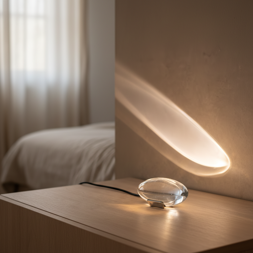 Modern Clear Crystal Glass Lamp – Sunset Projector Light
