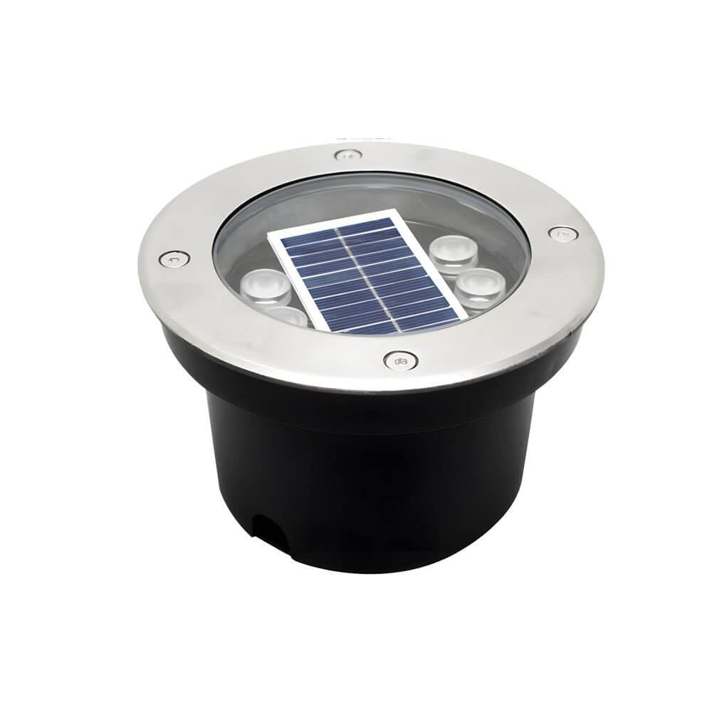 Modern Glass Well Light – In-Ground Solar LED for Pathways
