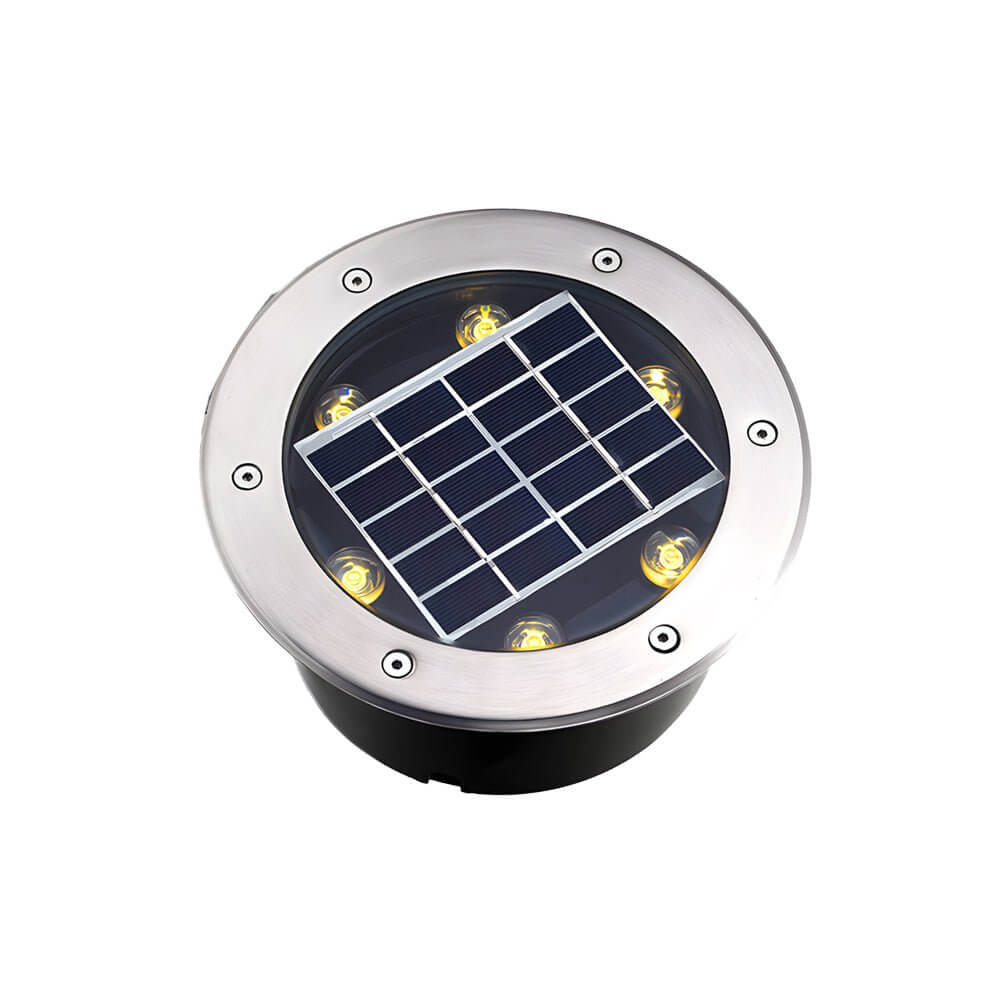 Modern Glass Well Light – In-Ground Solar LED for Pathways