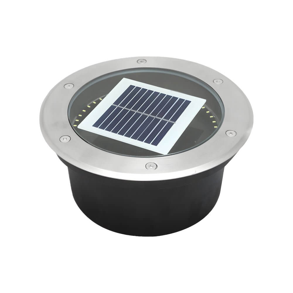 Modern Glass Well Light – In-Ground Solar LED for Pathways