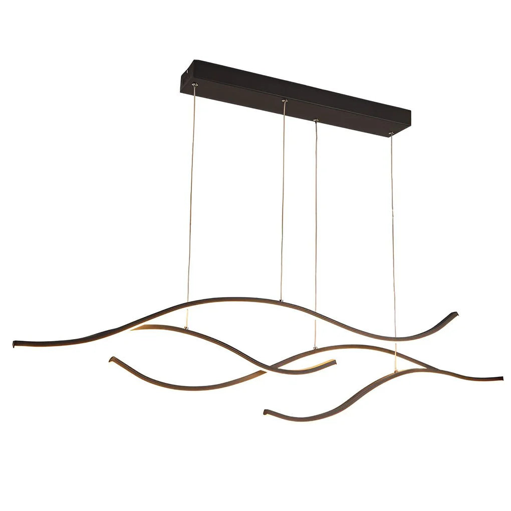 Wave LED Pendant Light Modern Linear Kitchen and Living Room Chandelier