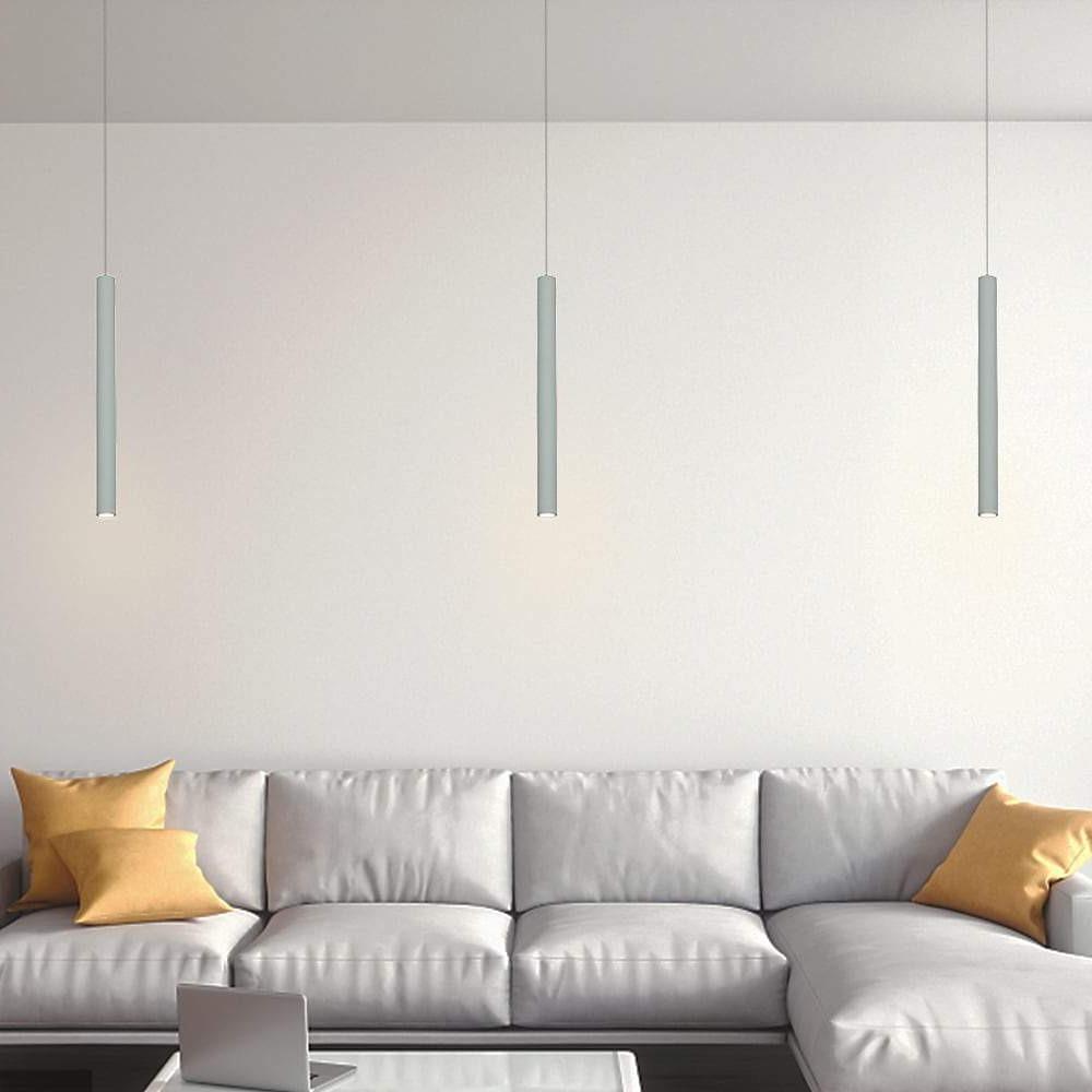 Slim Cylinder Pendant Light – Aluminium for Kitchens