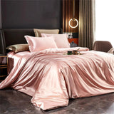 Fenoss® Mulberry Silk Duvet Sheet Pillowcases Bedding Set