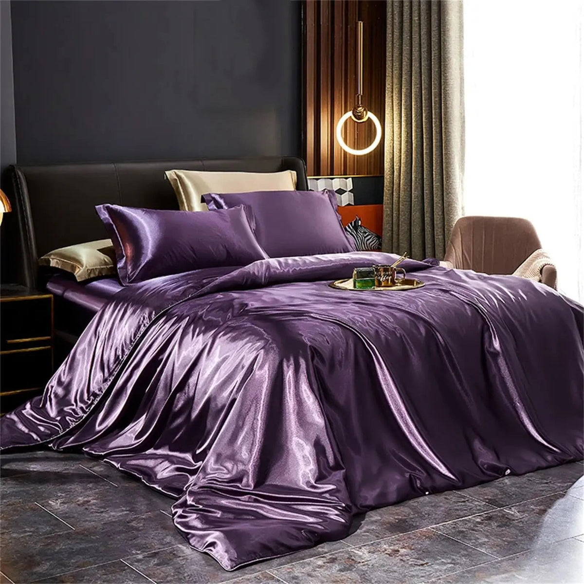 Fenoss® Mulberry Silk Luxury Bedding Set (4 Pcs)