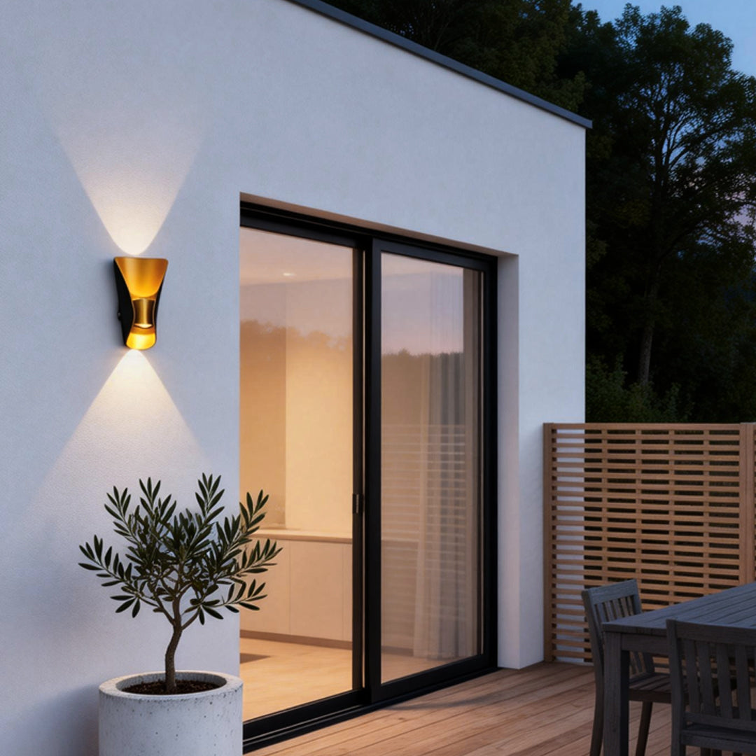 Modern Metal Wall Light – Small Up Down LED for Entryways