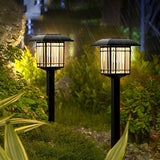 Vintage Aluminum Lawn Light – Solar LED for Gardens (2 Pack)