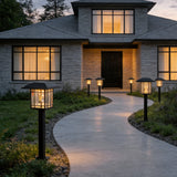 Vintage Aluminum Lawn Light – Solar LED for Gardens (2 Pack)