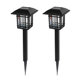 Vintage Aluminum Lawn Light – Solar LED for Gardens (2 Pack)