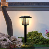 Vintage Aluminum Lawn Light – Solar LED for Gardens (2 Pack)