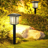 Vintage Aluminum Lawn Light – Solar LED for Gardens (2 Pack)