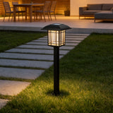 Vintage Aluminum Lawn Light – Solar LED for Gardens (2 Pack)