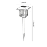 Vintage Aluminum Lawn Light – Solar LED for Gardens (2 Pack)