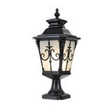 Retro Bronze Aluminum Post Light – Lantern Solar for Gates