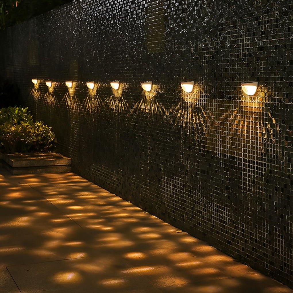 Modern Black Fence Light – Solar Downward LED for Decks (4 Pack)