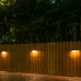 Modern Black Fence Light – Solar Downward LED for Decks (4 Pack)