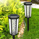 Retro Aluminum Stake Light – Patterned Solar for Beds (2 Pack)
