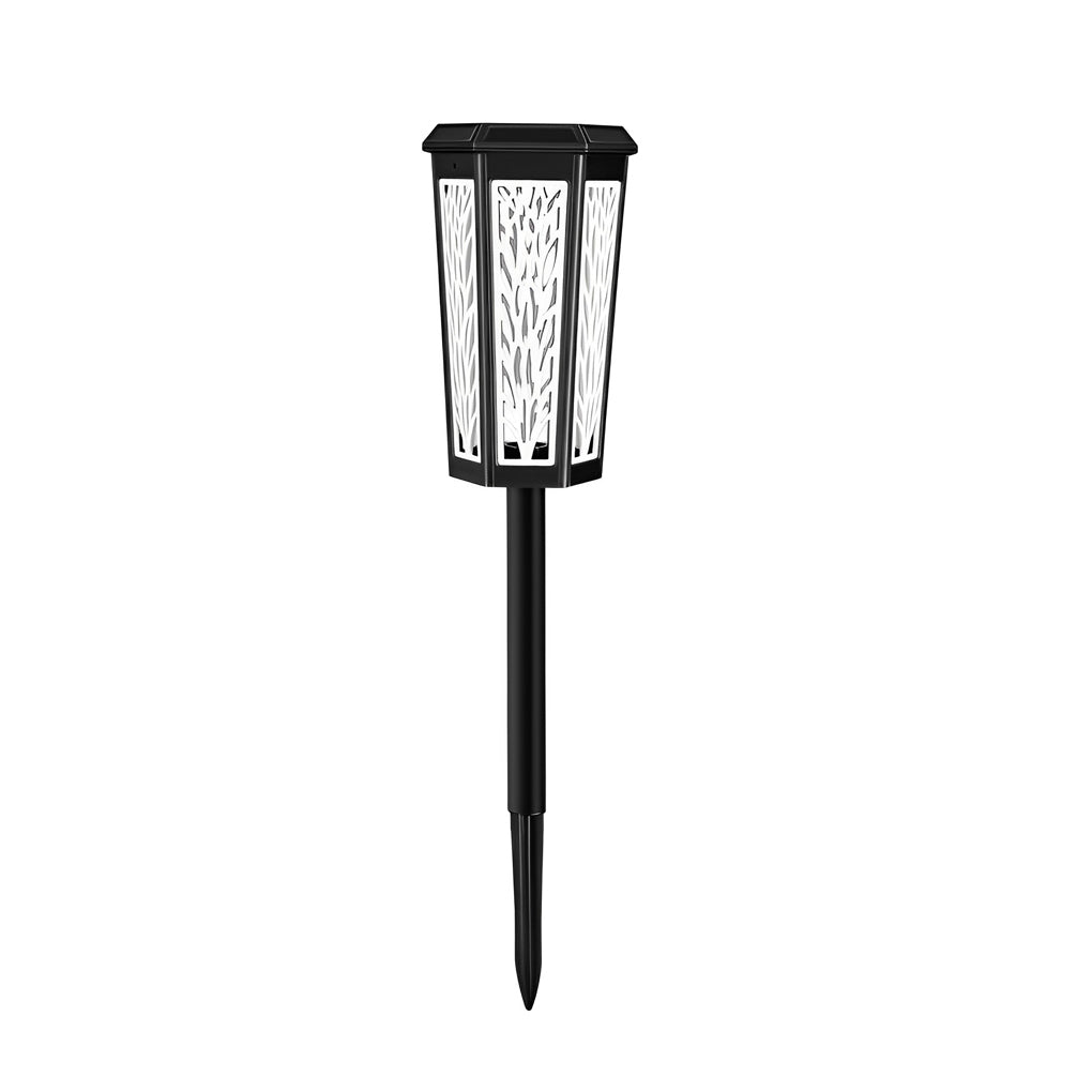 Retro Aluminum Stake Light – Patterned Solar for Beds (2 Pack)
