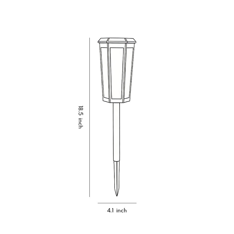 Retro Aluminum Stake Light – Patterned Solar for Beds (2 Pack)