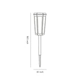 Retro Aluminum Stake Light – Patterned Solar for Beds (2 Pack)