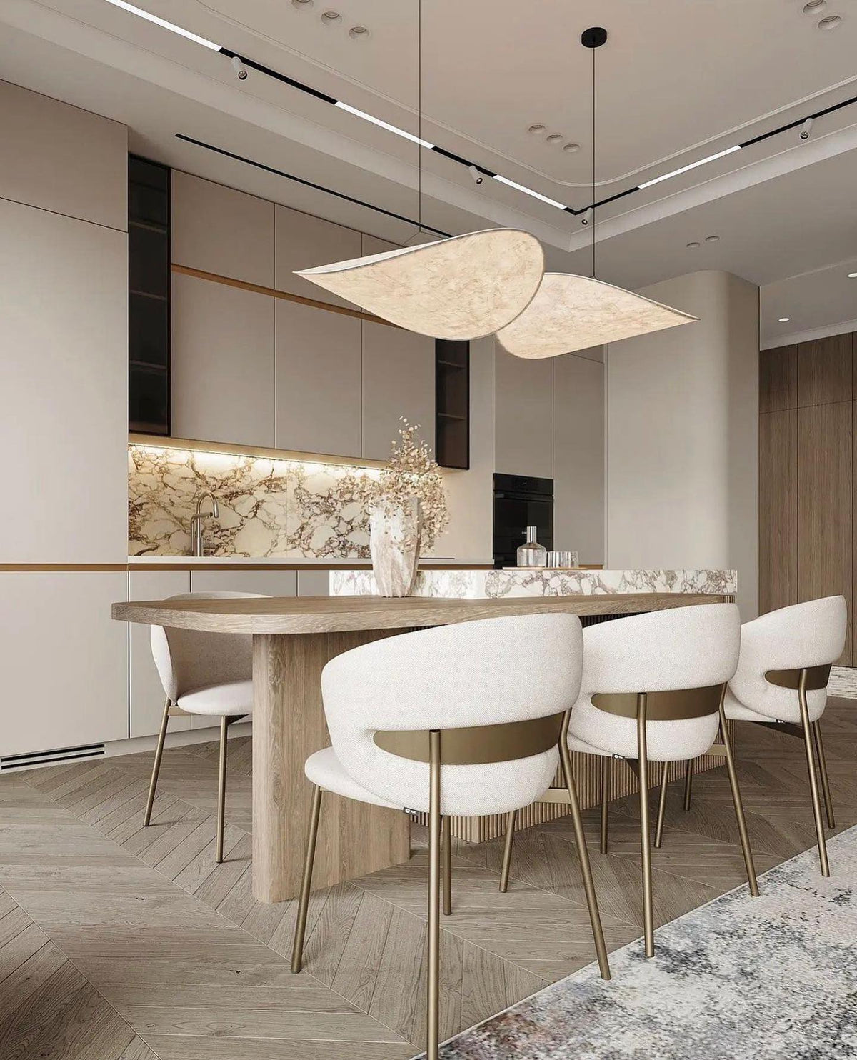 Modern Black Silk Pendant Light – Oval Cloud LED